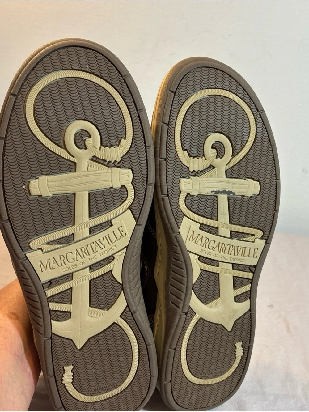 Margaritaville Men's Olive-Brown Slip-On Moccasins